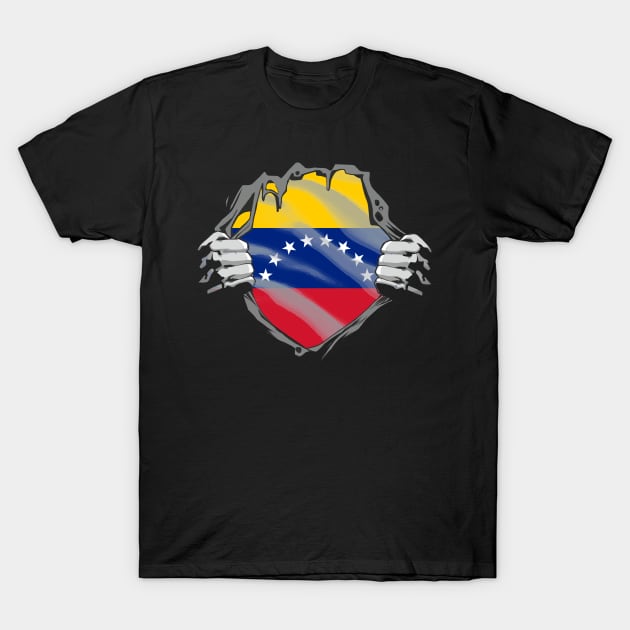 Proud Venezuela Flag, Venezuela gift heritage, Venezuelan girl Boy Friend Venezolano T-Shirt by JayD World